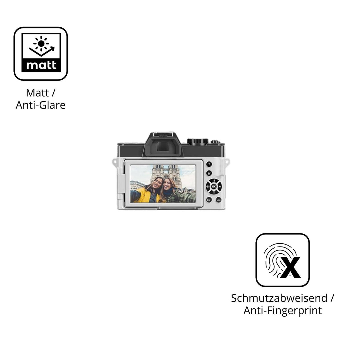 4x Schutzfolie matt für NBD EU-S100-DP Display-Sch (5)
