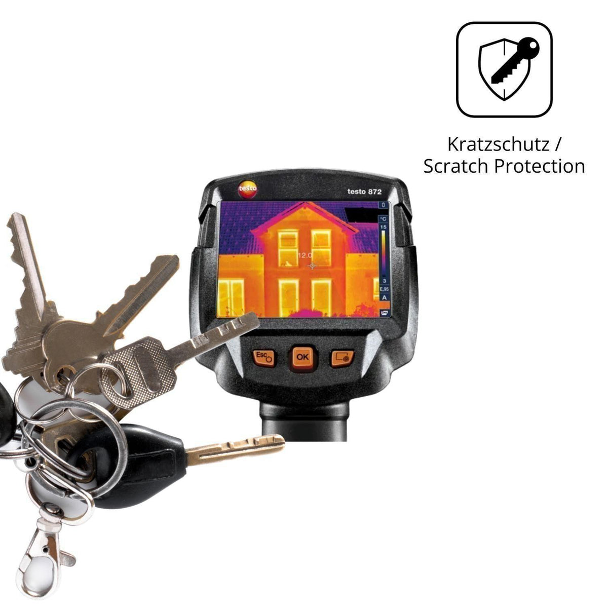 4x Schutzfolie klar für Testo 872 Display-Schutzfo (4)