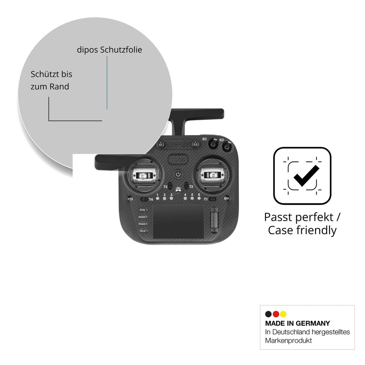 2x 9H Schutzfolie für Radiomaster TX15 Panzerfolie (6)