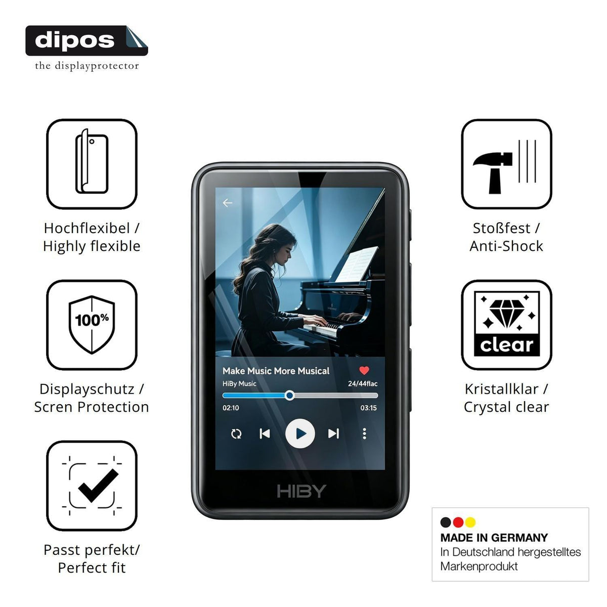 2x 3D Full Cover Schutzfolie für HiBy R1 MP3-Playe (7)