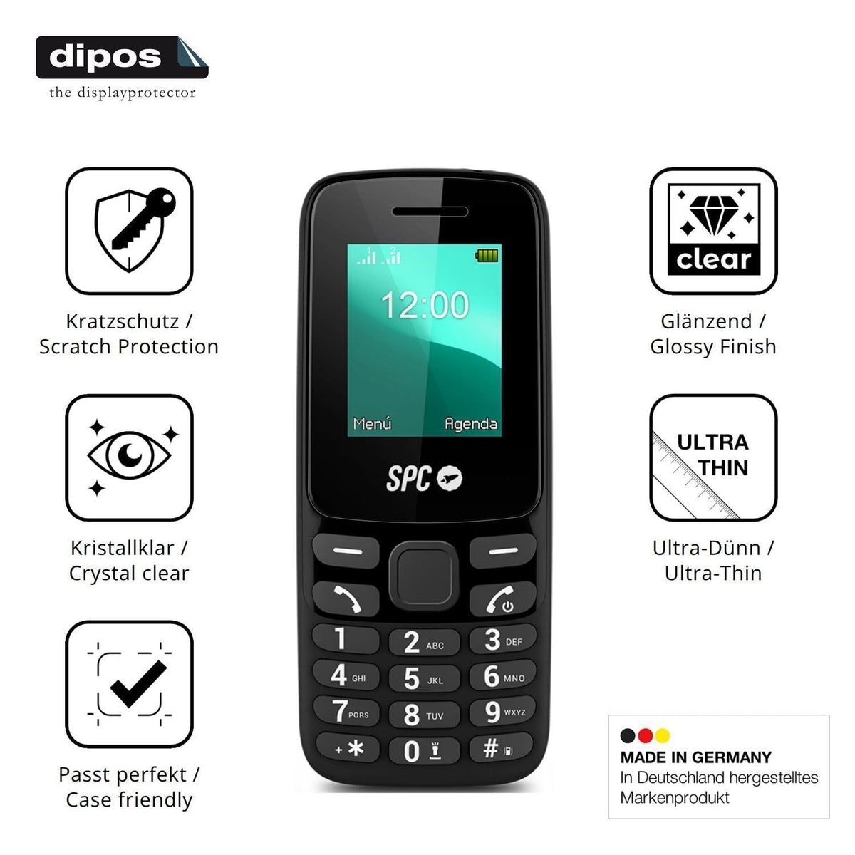 4x Schutzfolie klar für SPC Talk 2 Go Display-Schu (7)