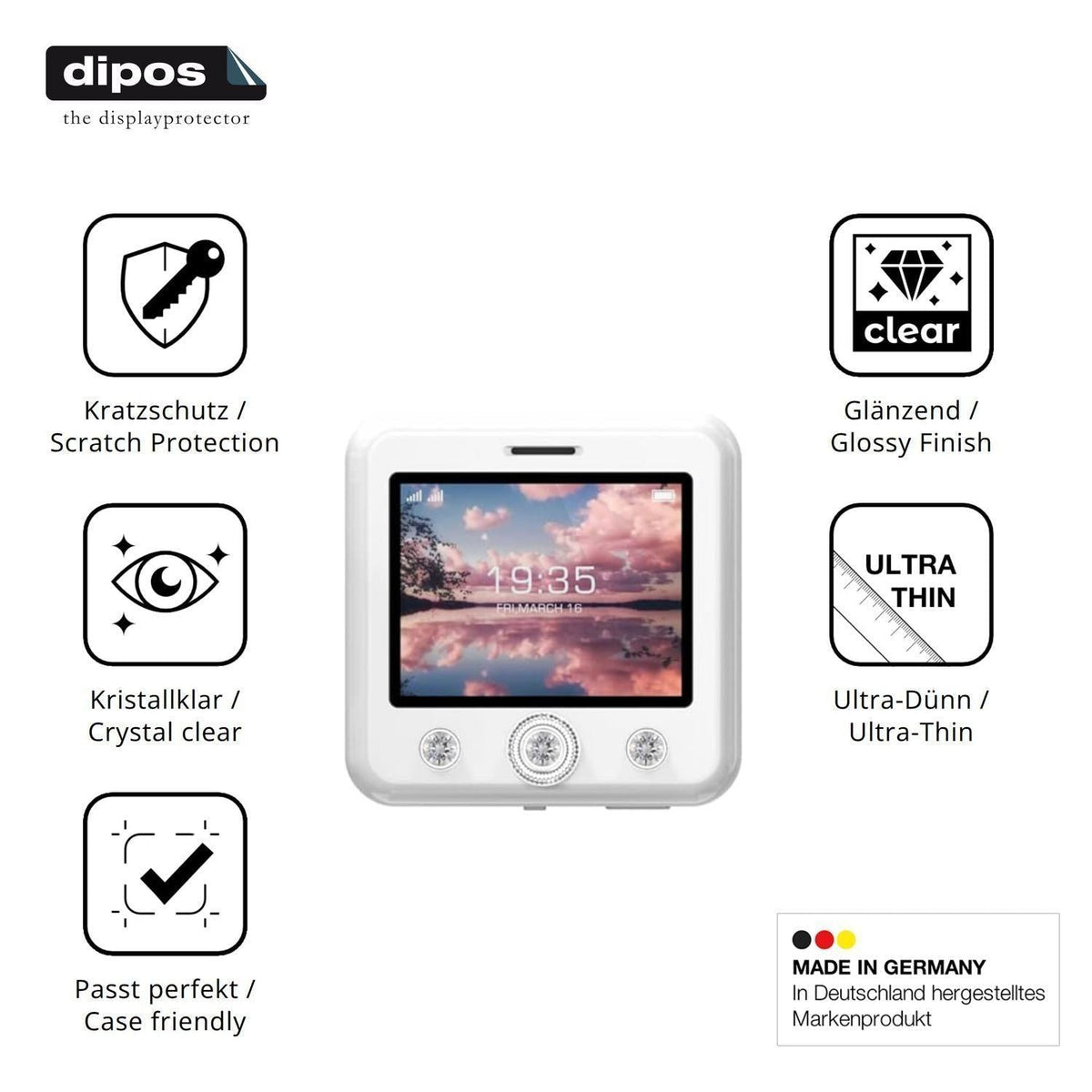 4x Schutzfolie klar für Onestyle Diamond Display-S (7)
