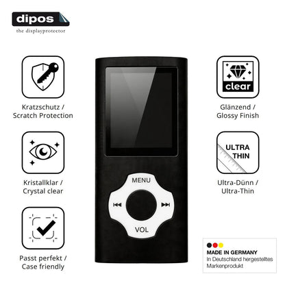 4x Schutzfolie klar für Witfoam W1 MP3-Player Disp (7)