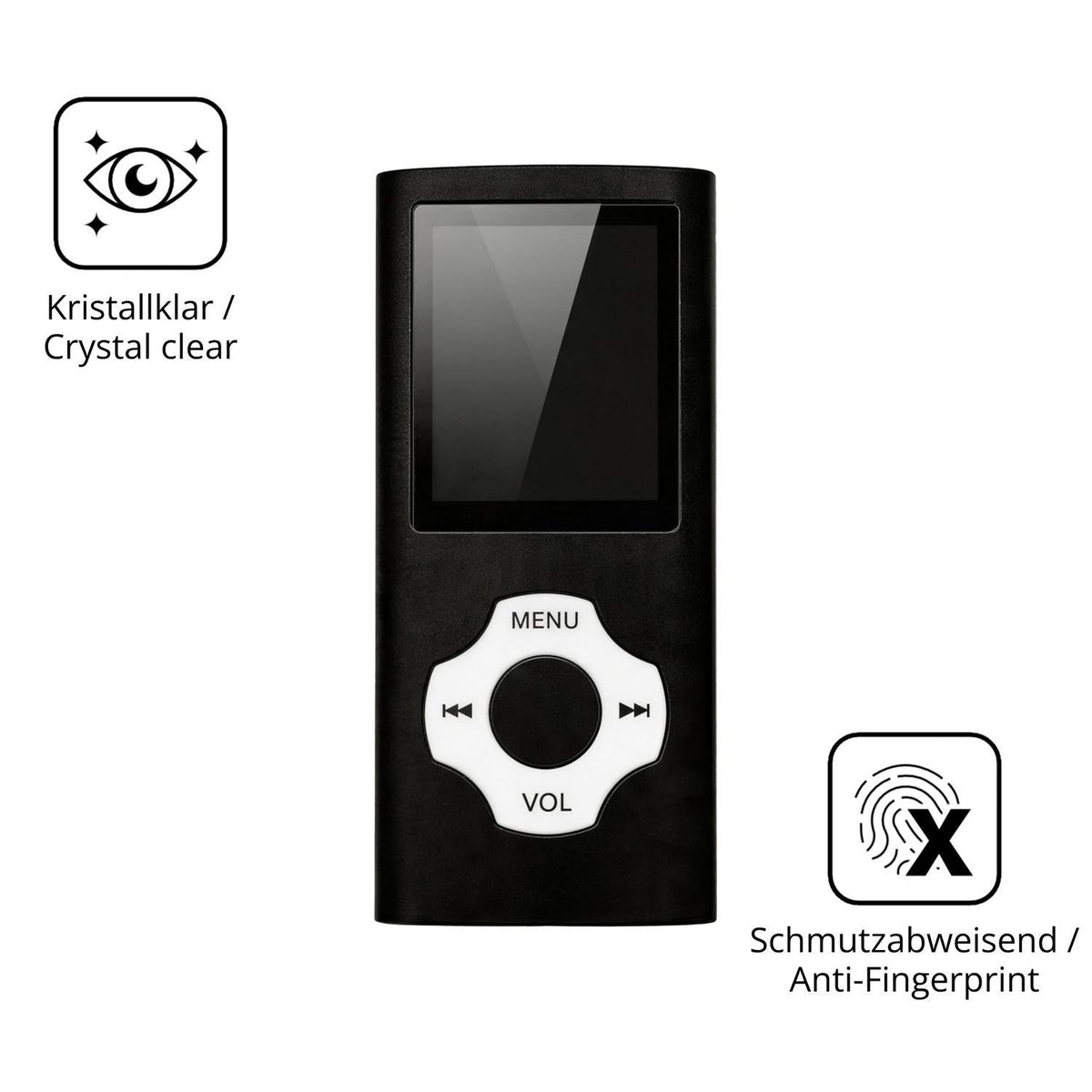 2x 9H Schutzfolie für Witfoam W1 MP3-Player Panzer (5)