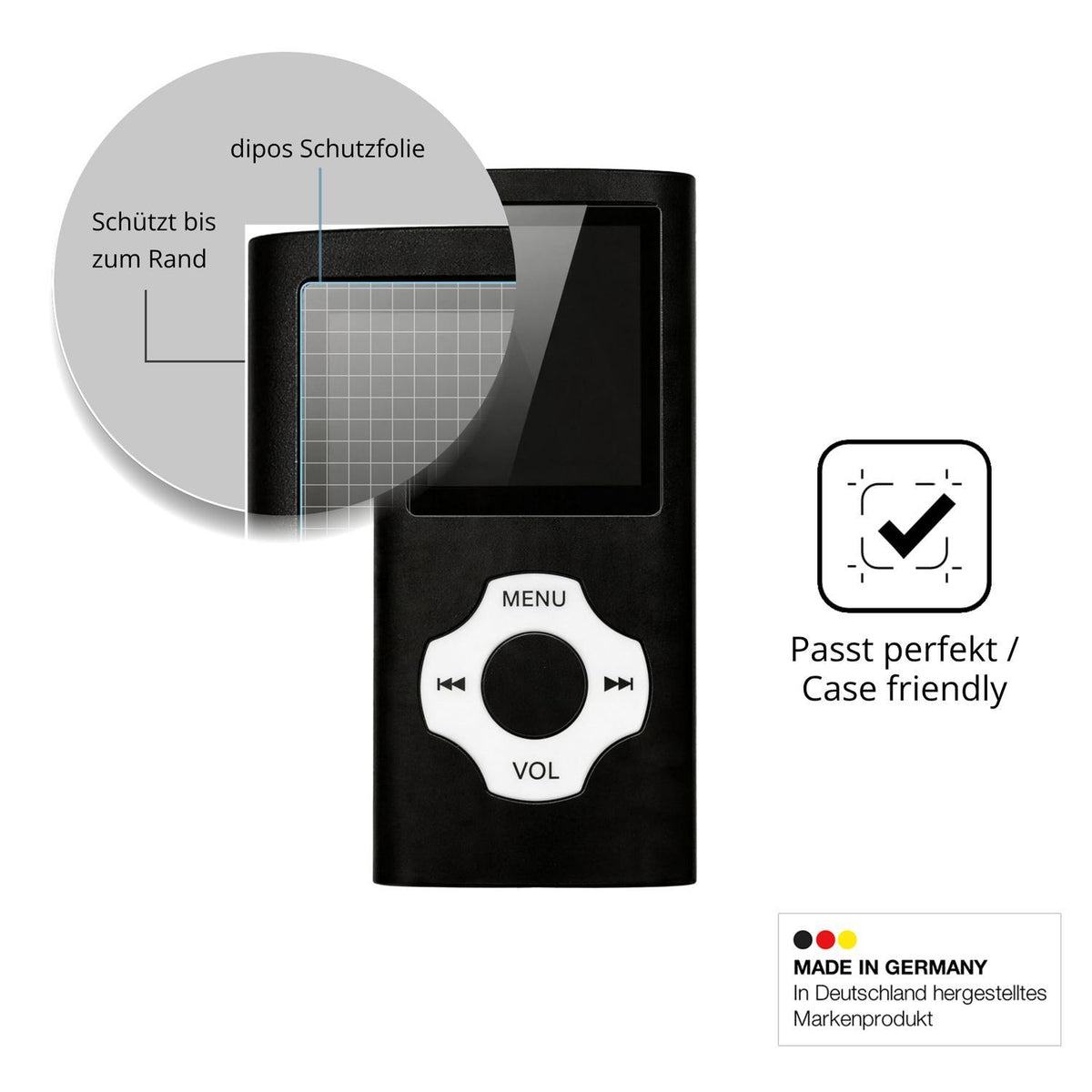 2x 9H Schutzfolie für Witfoam W1 MP3-Player Panzer (6)