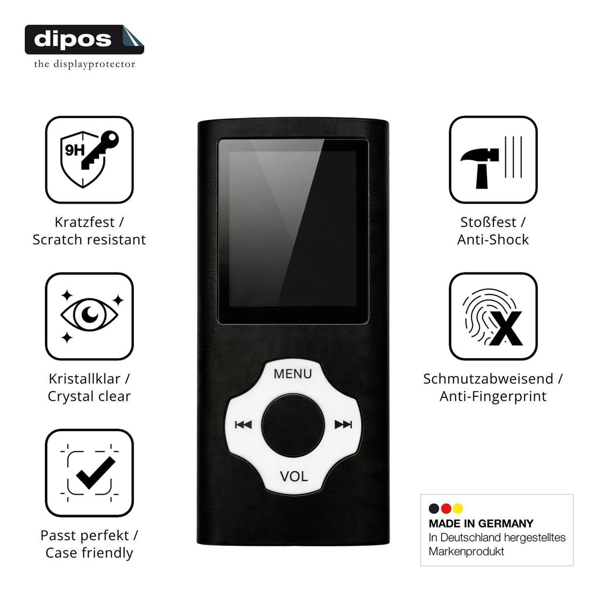 2x 9H Schutzfolie für Witfoam W1 MP3-Player Panzer (7)