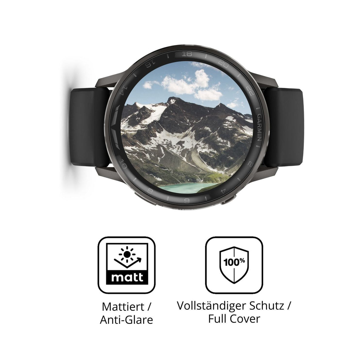 2x Full Cover Schutzfolie matt für Garmin D2 Air X (5)