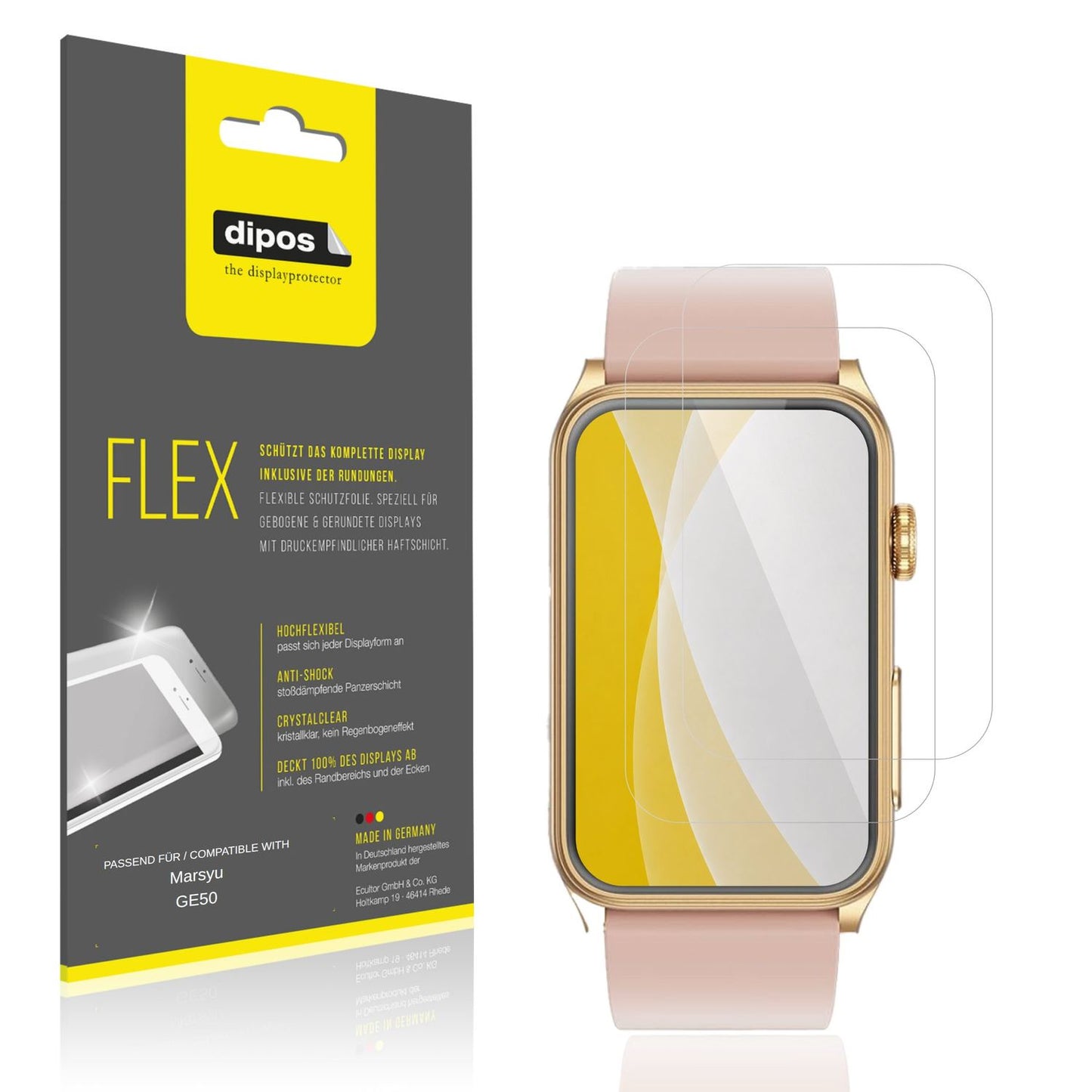 2x 3D Full Cover Schutzfolie für Marsyu GE50 (1)