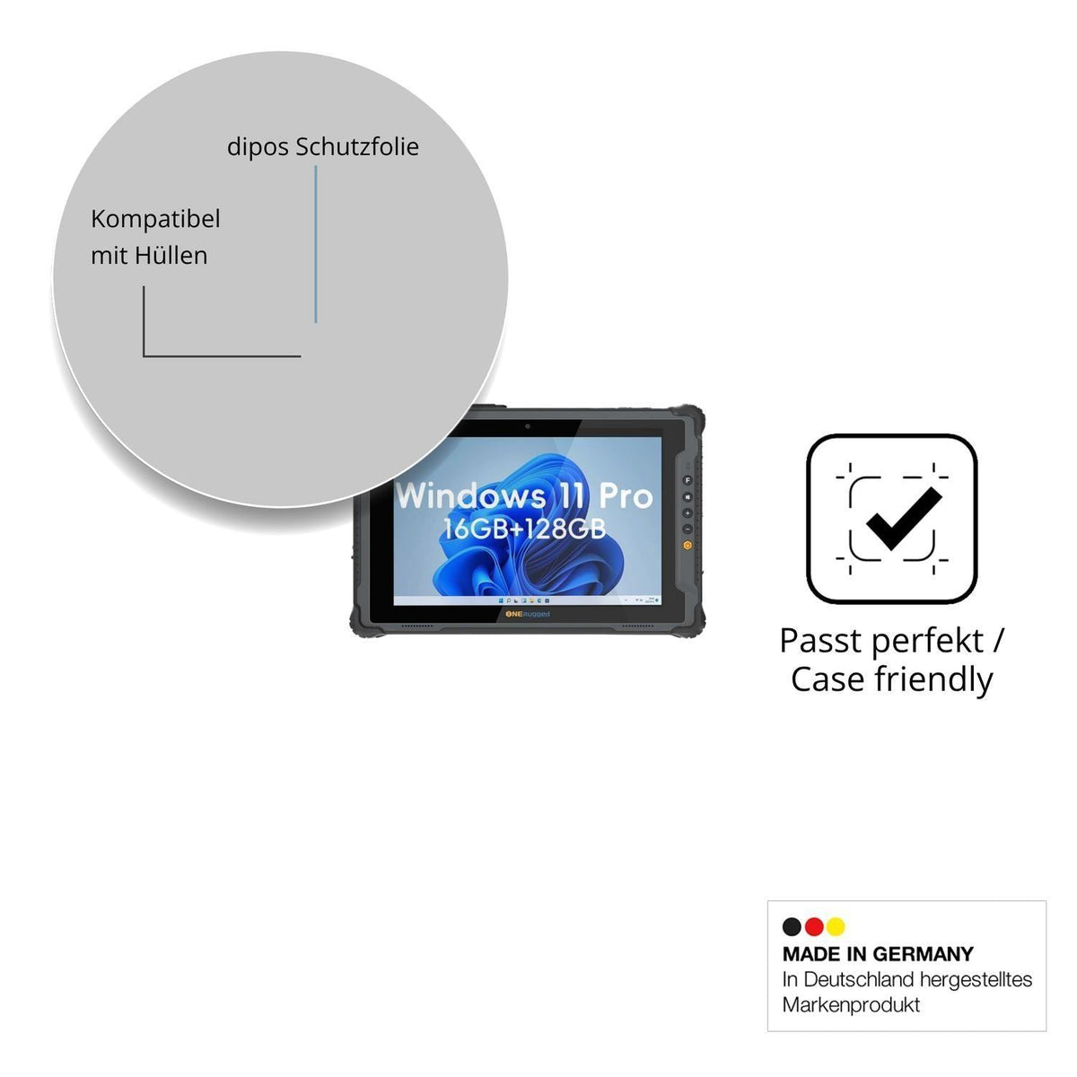 2x Schutzfolie klar für ONERugged M20A Display-Sch (6)