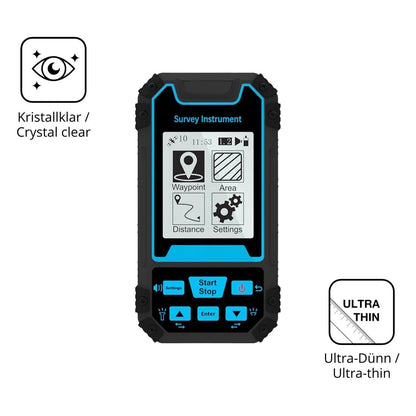2x Schutzfolie klar für Asixxsix GPS Land-messer D (5)