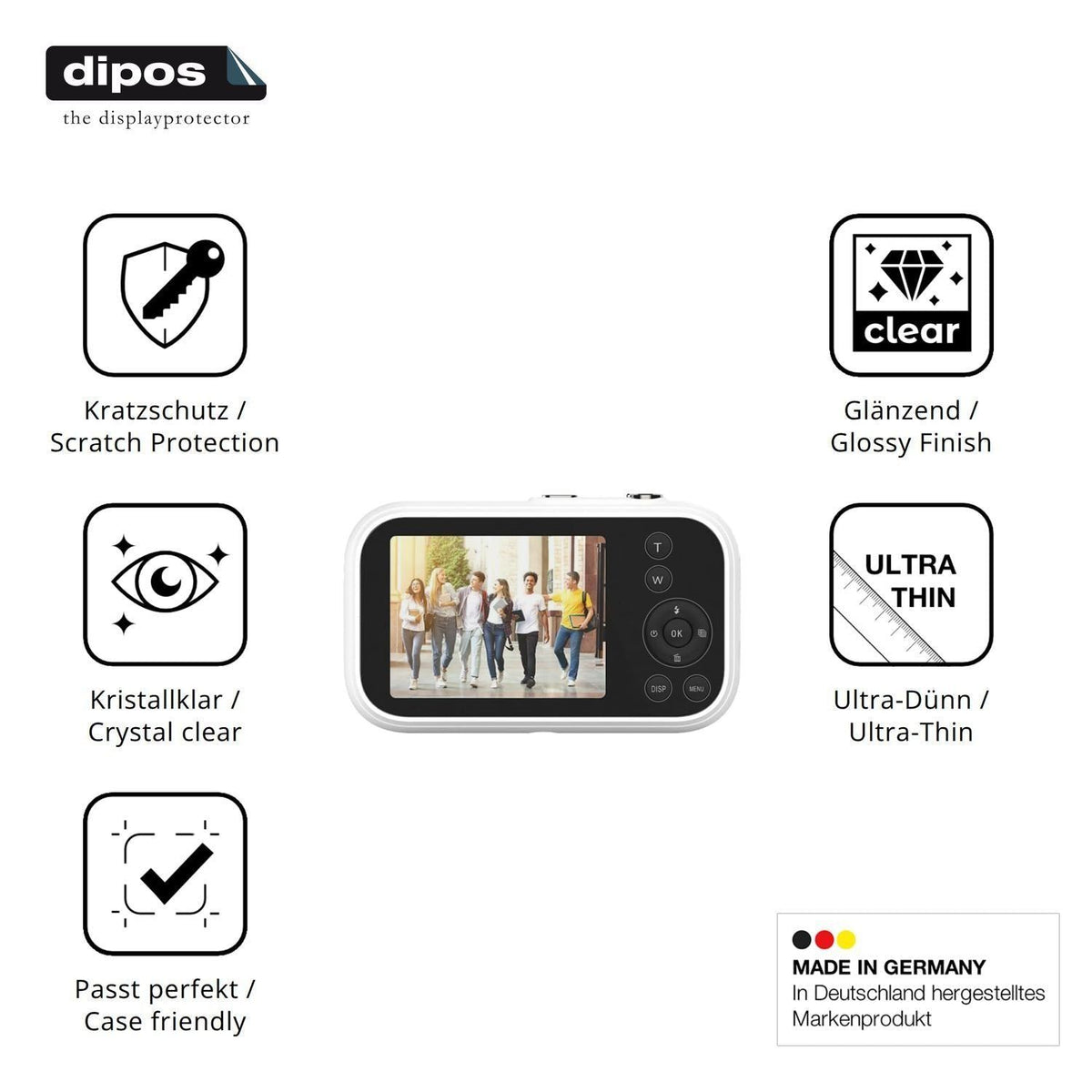 4x Schutzfolie klar für Andoer 111 Display-Schutzf (7)