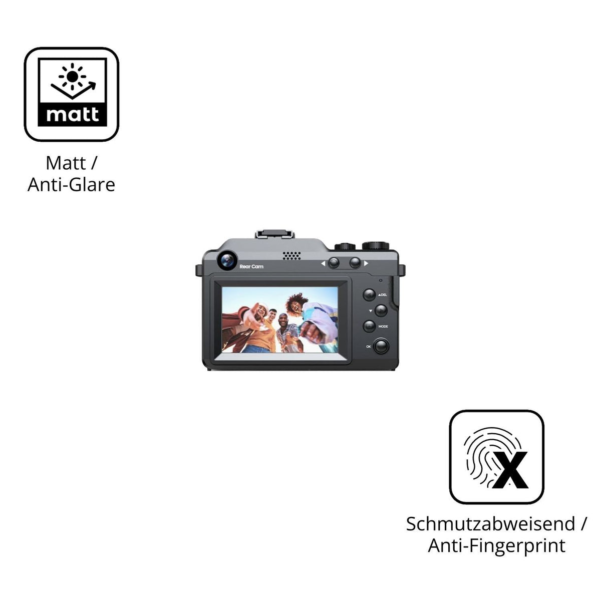 4x Schutzfolie matt für CAMWORLD AC16 Display-Schu (5)