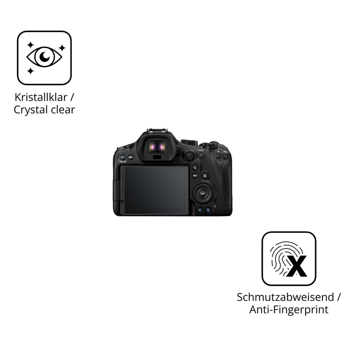 2x 9H Schutzfolie für Canon EOS R6 Mark III Panzer (5)