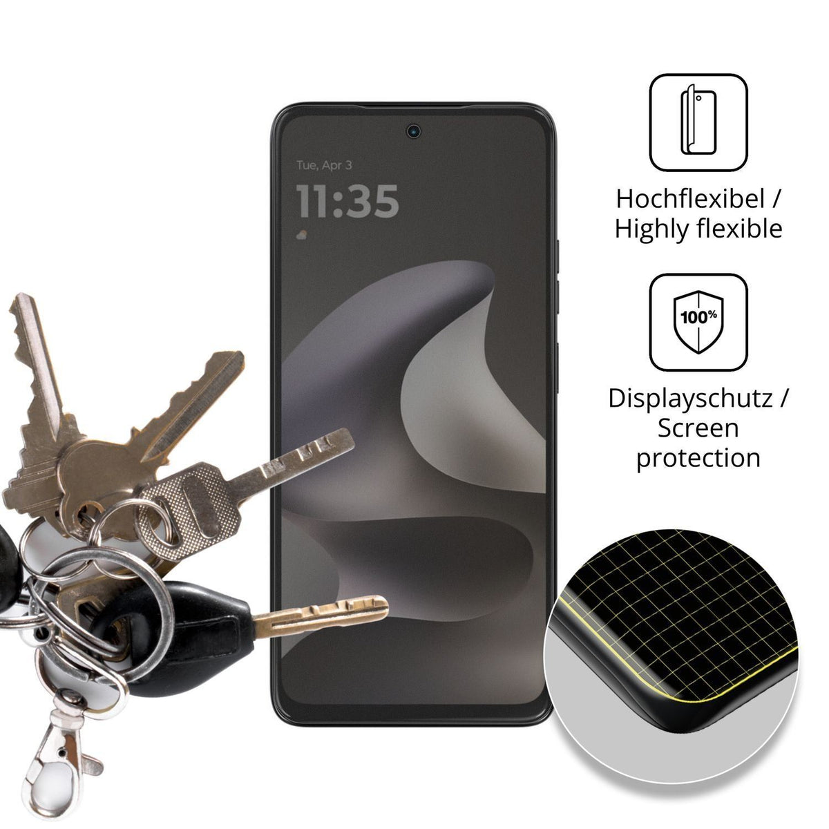 Full Cover Privacy Blickschutzfolie für Motorola M (3)