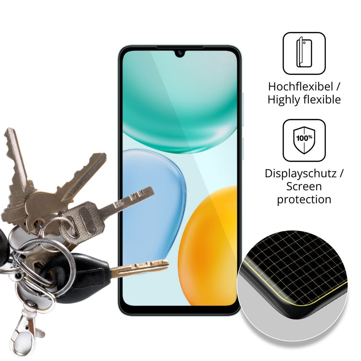 2x 3D Full Cover Schutzfolie für Honor Play 70C (3)