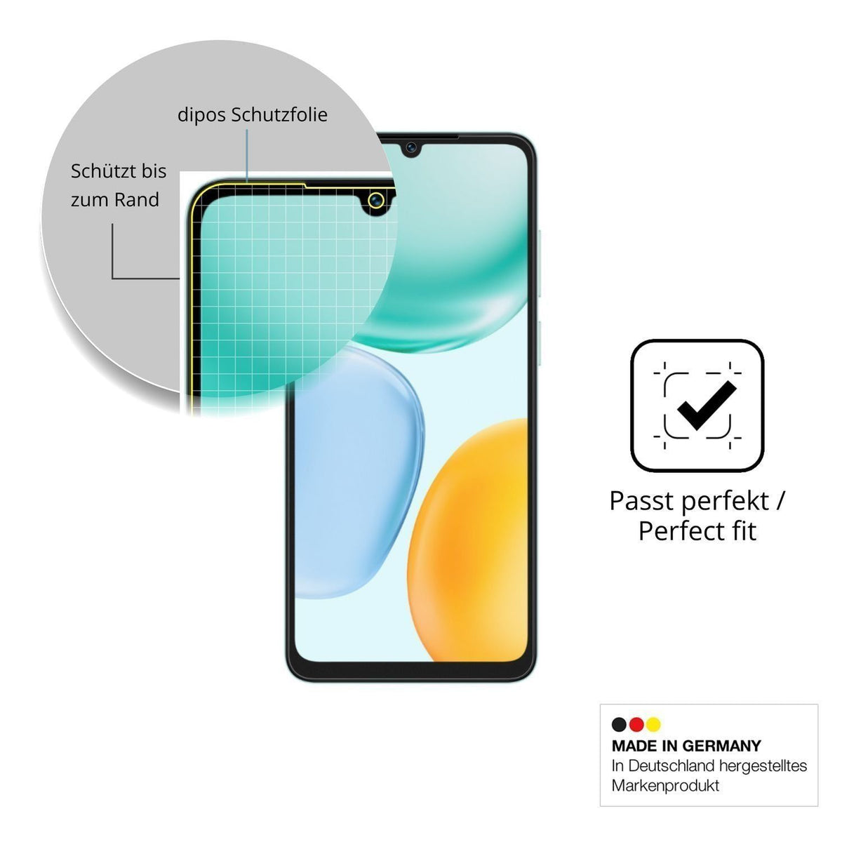 2x Full Cover Schutzfolie matt für Honor Play 70C (6)