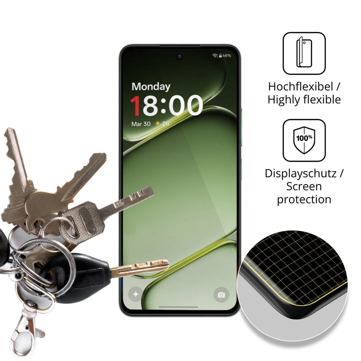2x 3D Full Cover Schutzfolie für OnePlus Nord CE6  (3)
