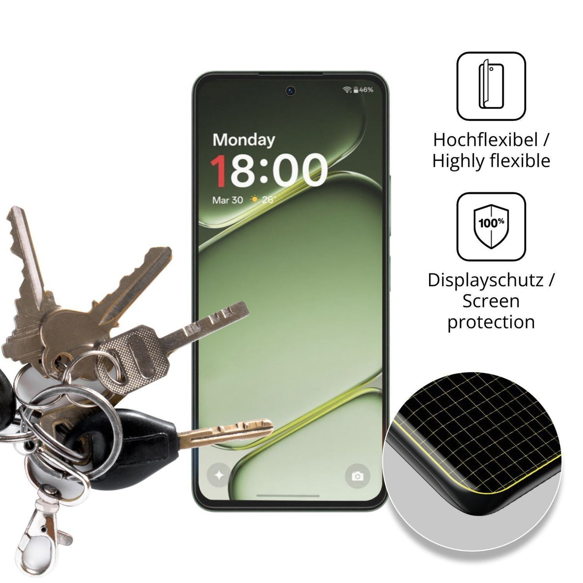 2x Full Cover Schutzfolie matt für OnePlus Nord CE (3)