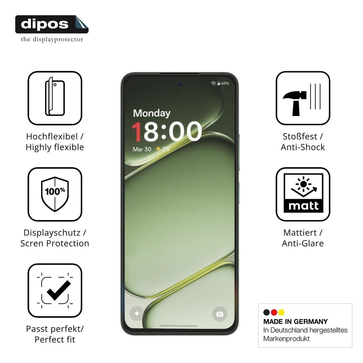 2x Full Cover Schutzfolie matt für OnePlus Nord CE (7)