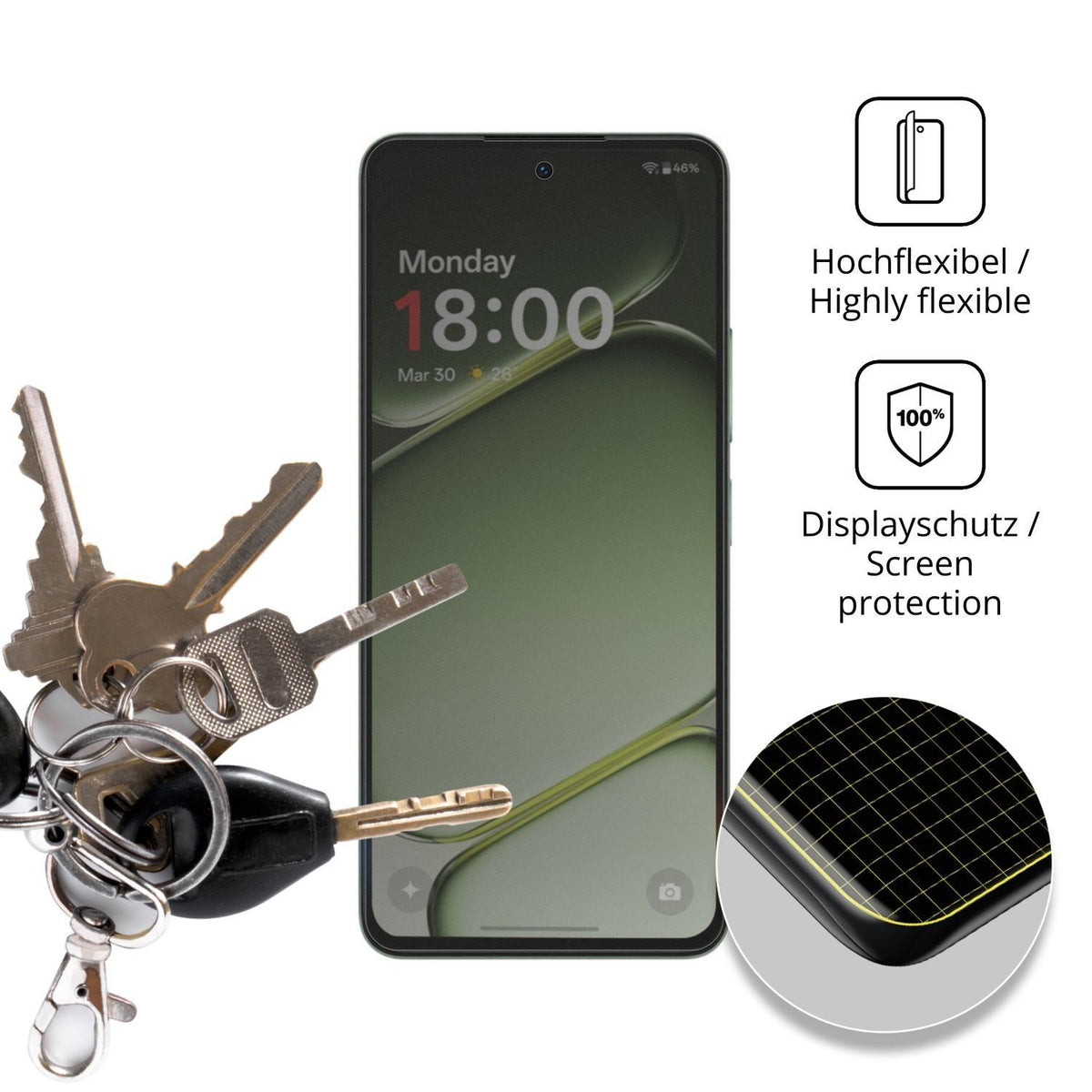 Full Cover Privacy Blickschutzfolie für OnePlus No (3)