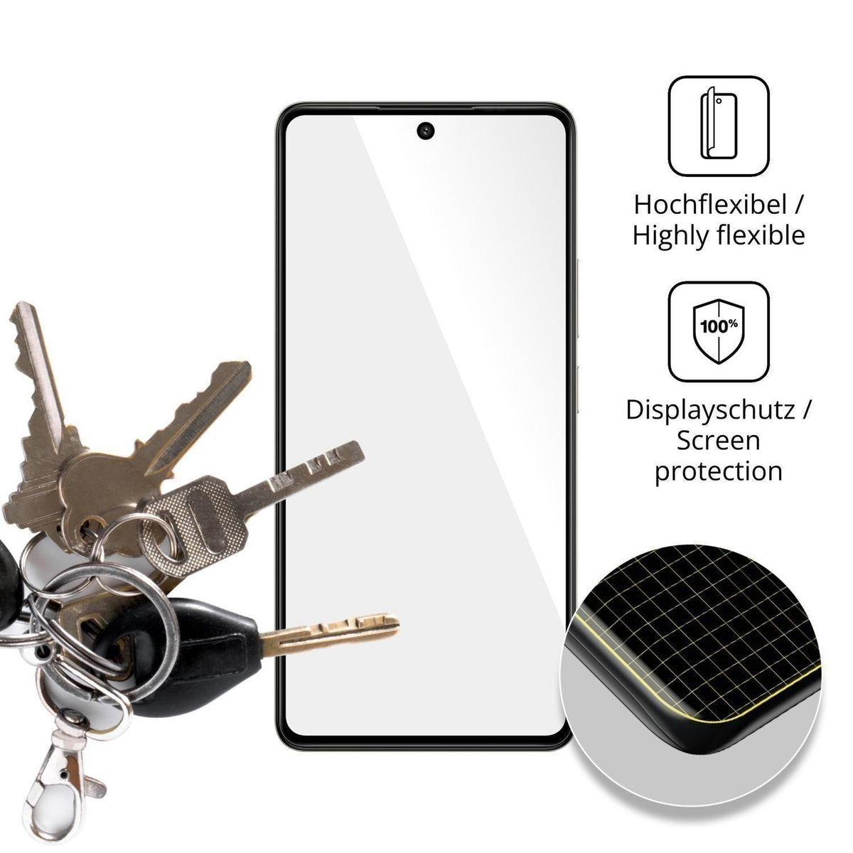 2x 3D Full Cover Schutzfolie für General Mobile GM (3)