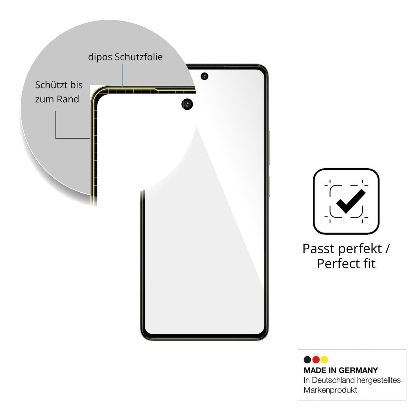 2x 3D Full Cover Schutzfolie für General Mobile GM (6)