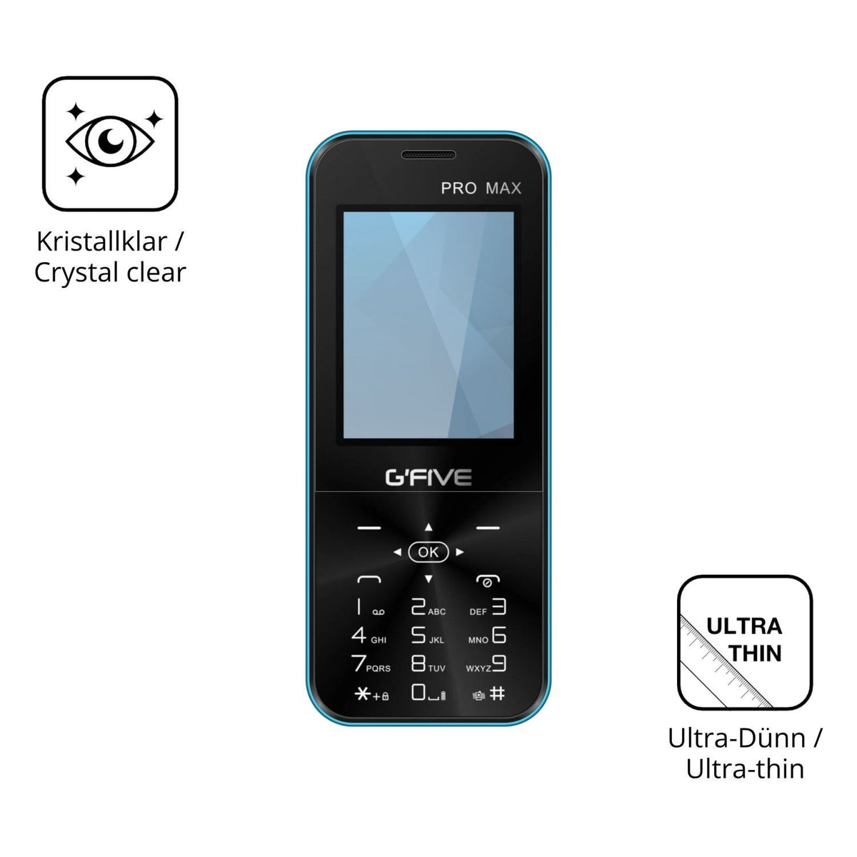 4x Schutzfolie klar für GFive Pro Max Display-Schu (5)