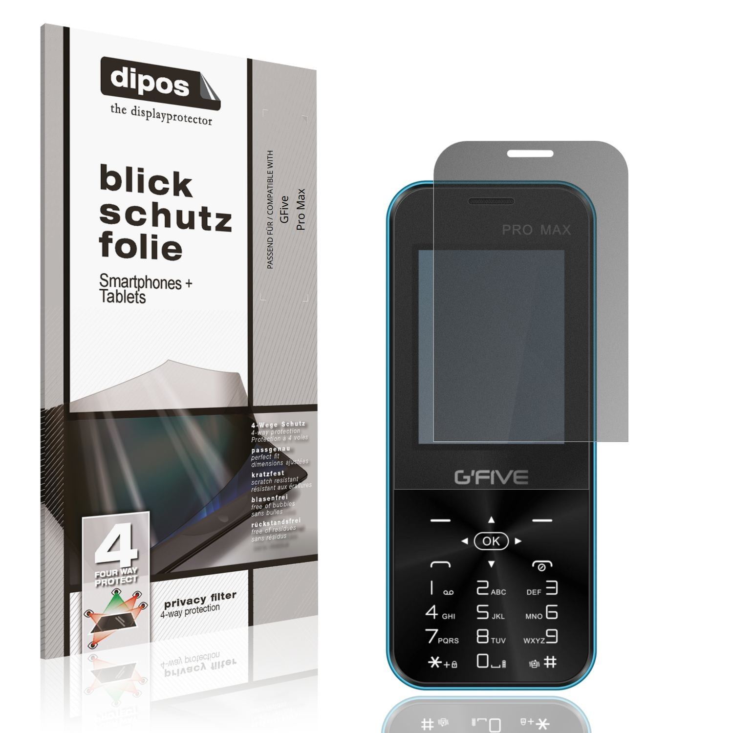 Blickschutzfolie für GFive Pro Max matt Schutzfoli (1)
