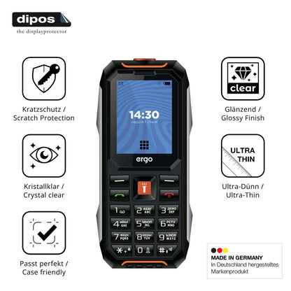 4x Schutzfolie klar für Ergo E182 Display-Schutzfo (7)