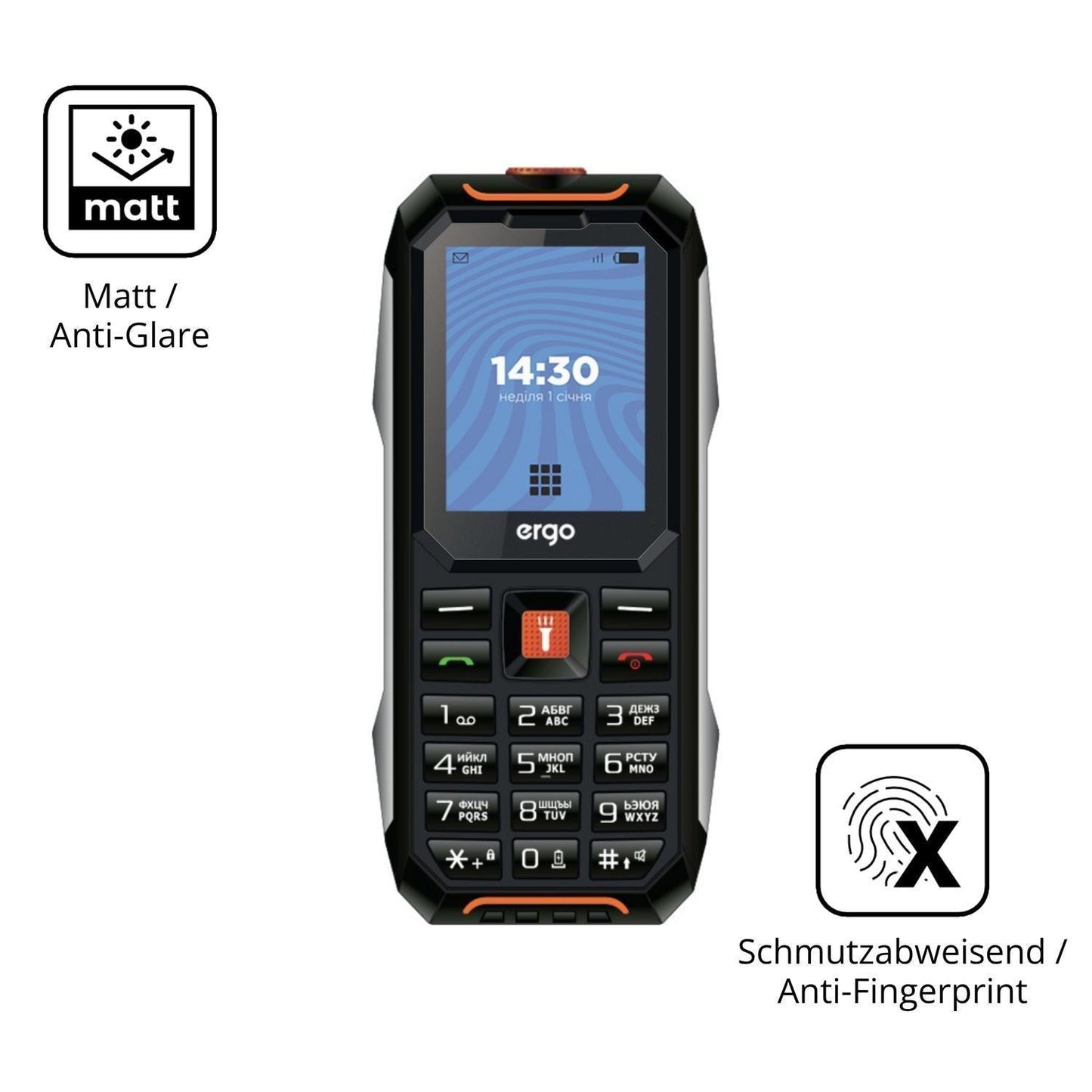 4x Schutzfolie matt für Ergo E182 Display-Schutzfo (5)