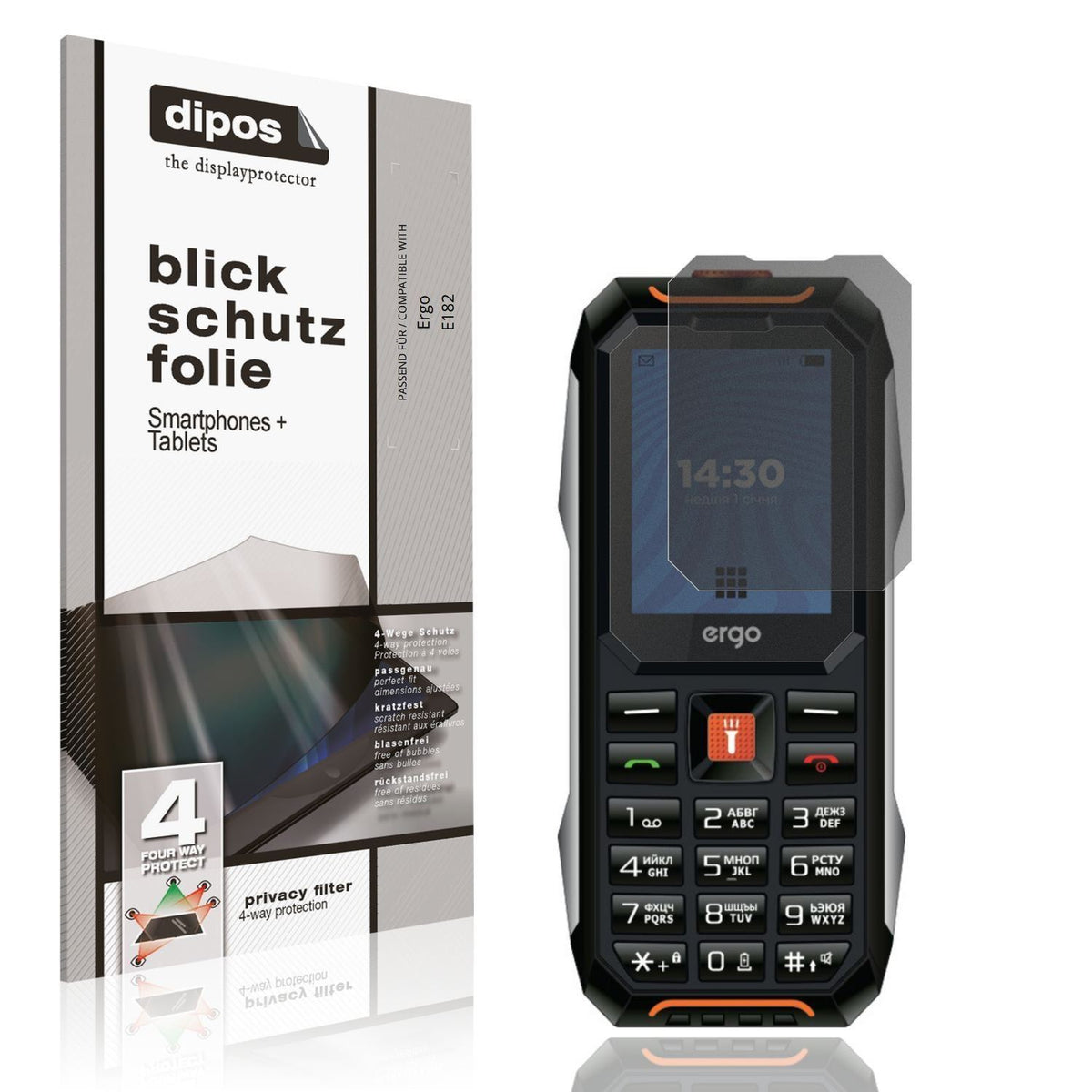 Blickschutzfolie für Ergo E182 matt Schutzfolie Pr (1)