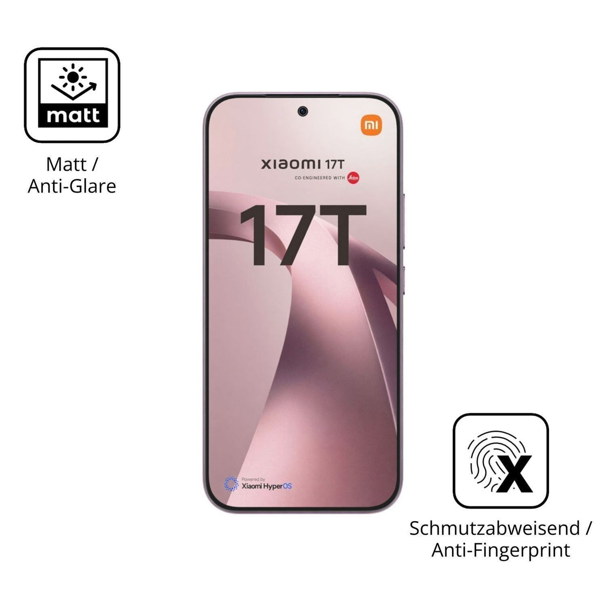 4x Schutzfolie matt für Xiaomi 17T Display-Schutzf (5)