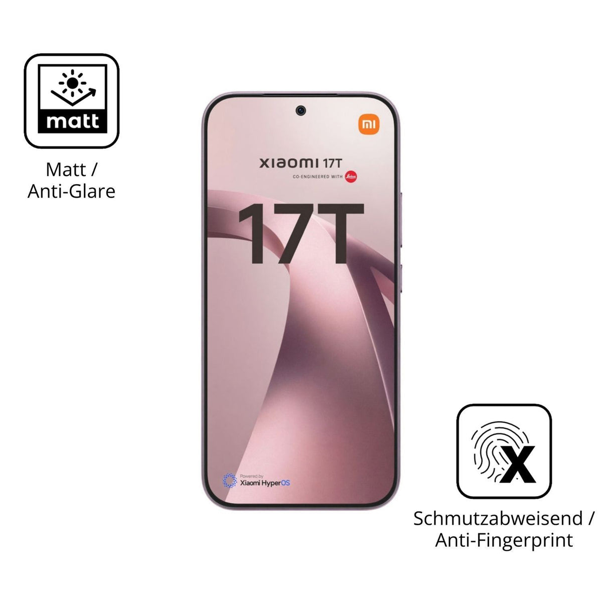 2x 9H Schutzfolie matt für Xiaomi 17T Panzerfolie (5)