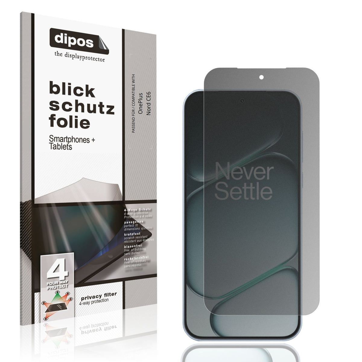 Blickschutzfolie für OnePlus Nord CE6 matt Schutzf (1)