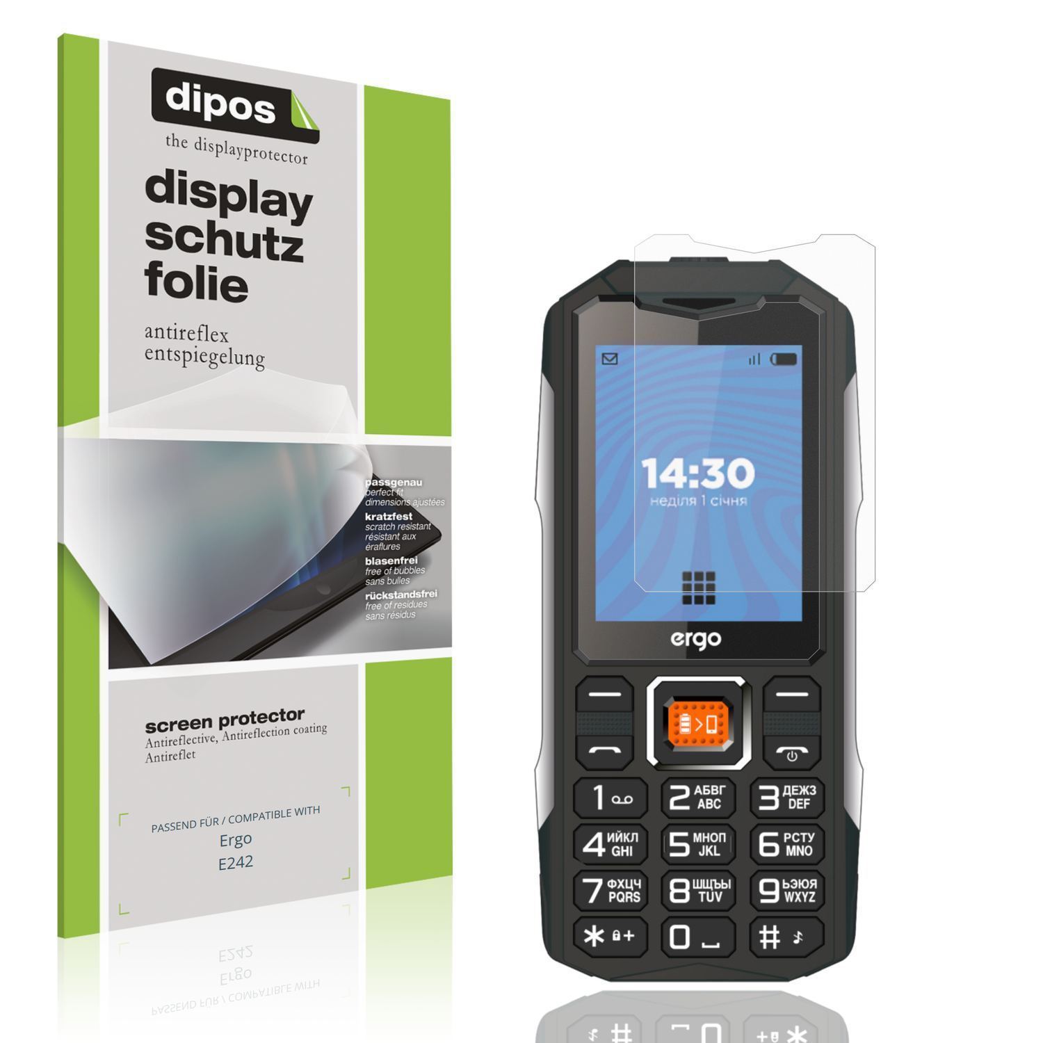 4x Schutzfolie matt für Ergo E242 Display-Schutzfo (1)