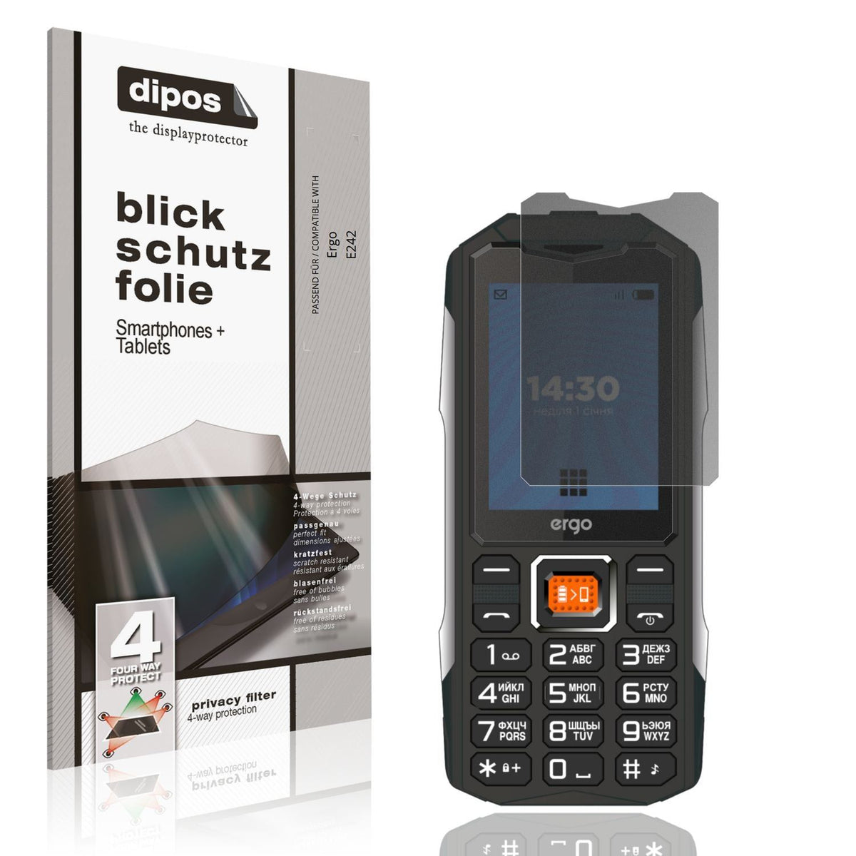 Blickschutzfolie für Ergo E242 matt Schutzfolie Pr (1)