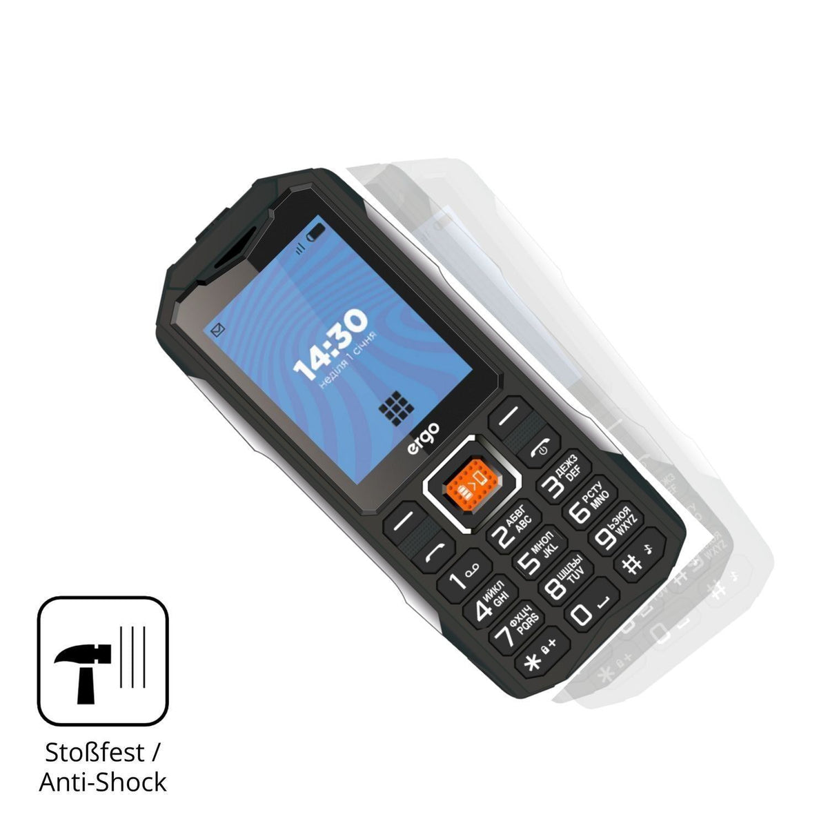 2x 9H Schutzfolie matt für Ergo E242 Panzerfolie (4)