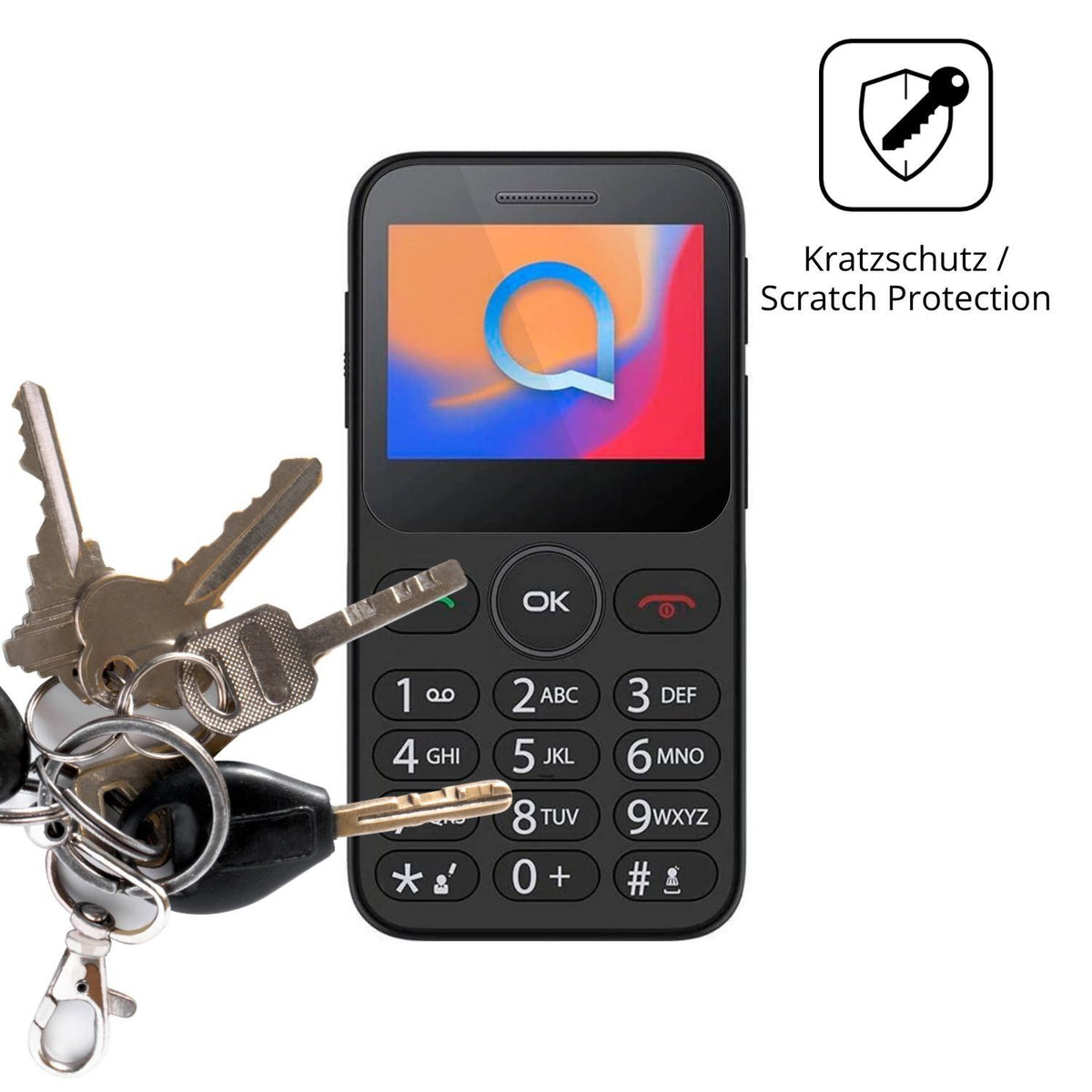 4x Schutzfolie klar für Alcatel 3085 Display-Schut (4)