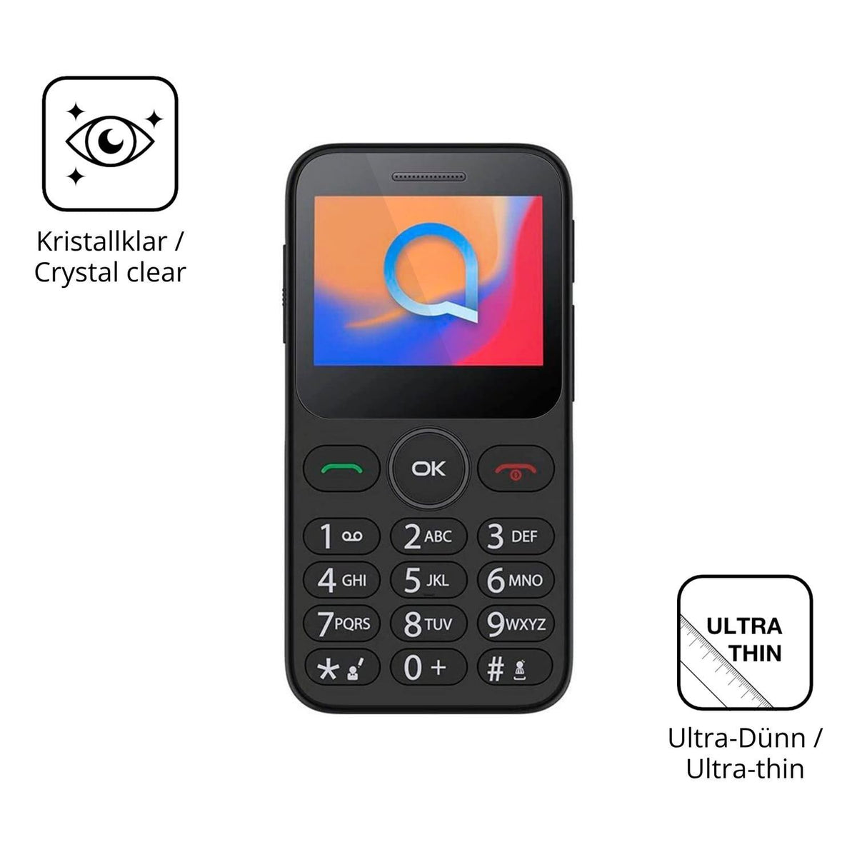 4x Schutzfolie klar für Alcatel 3085 Display-Schut (5)