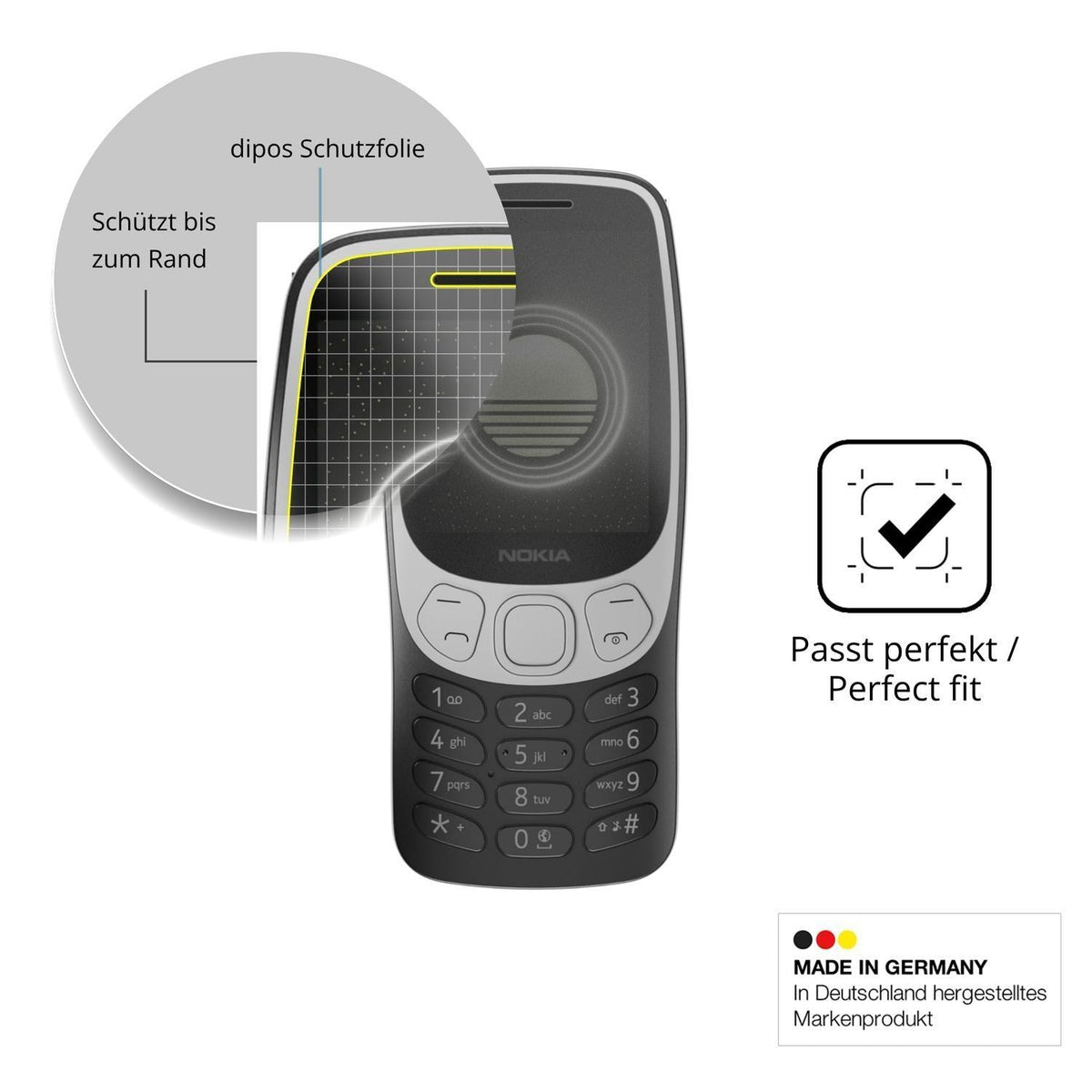 Blickschutzfolie für Nokia 3210 4G matt Schutzfoli (4)