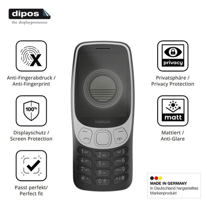 Blickschutzfolie für Nokia 3210 4G matt Schutzfoli (5)