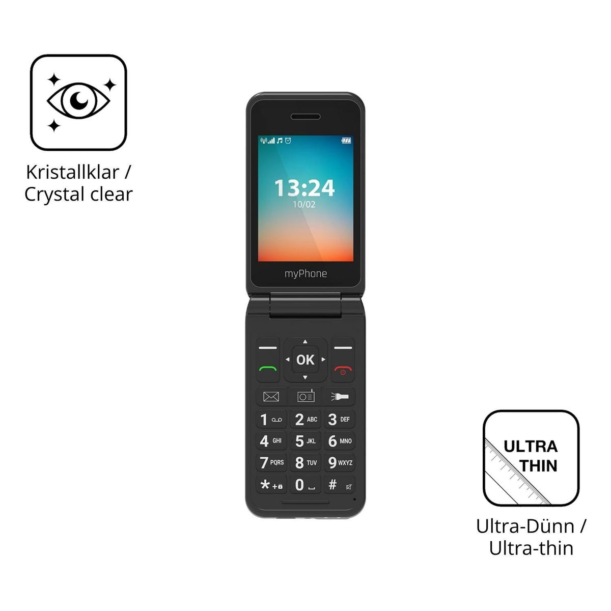 4x Schutzfolie klar für MP myPhone Flip LTE Displa (5)