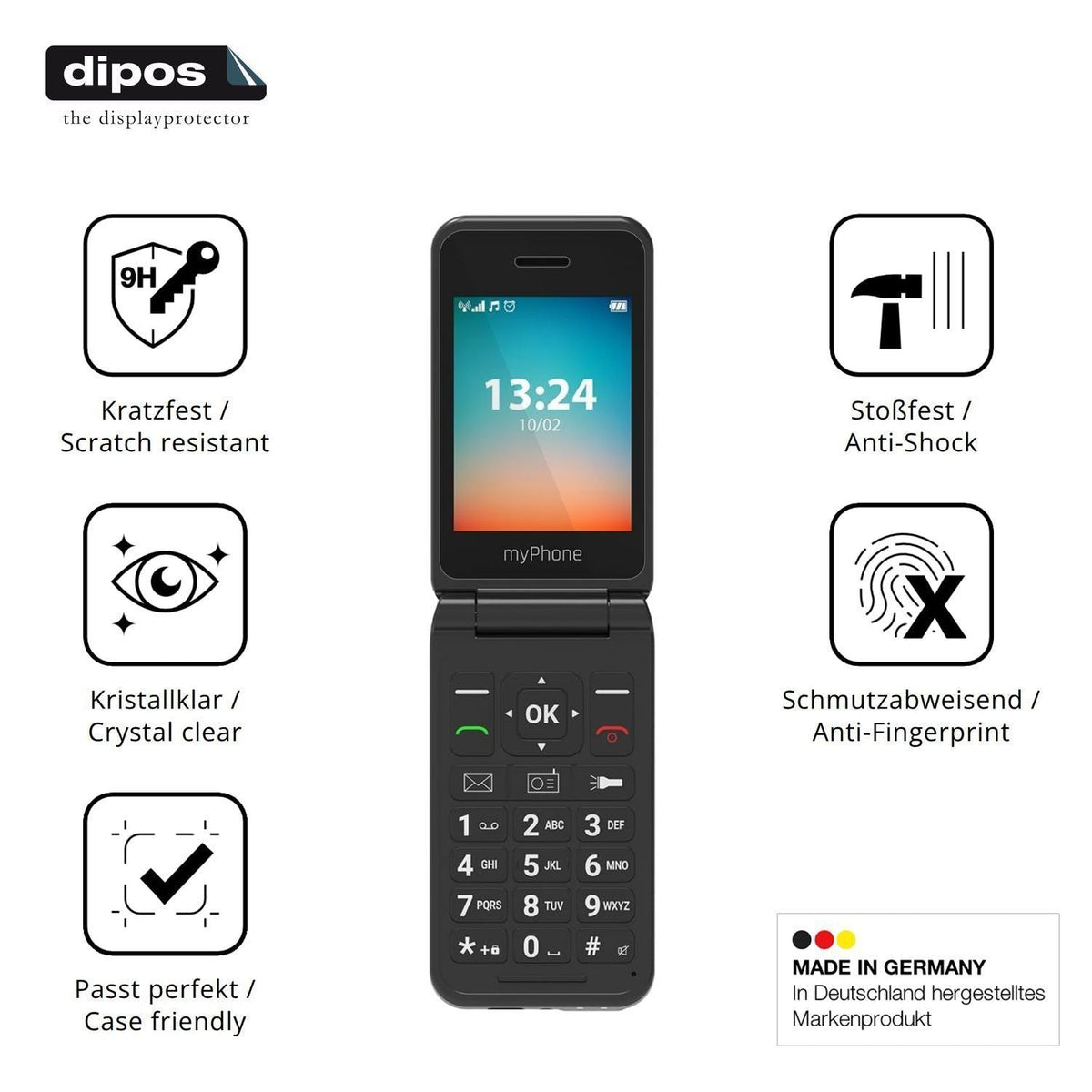 2x 9H Schutzfolie für MP myPhone Flip LTE Panzerfo (7)