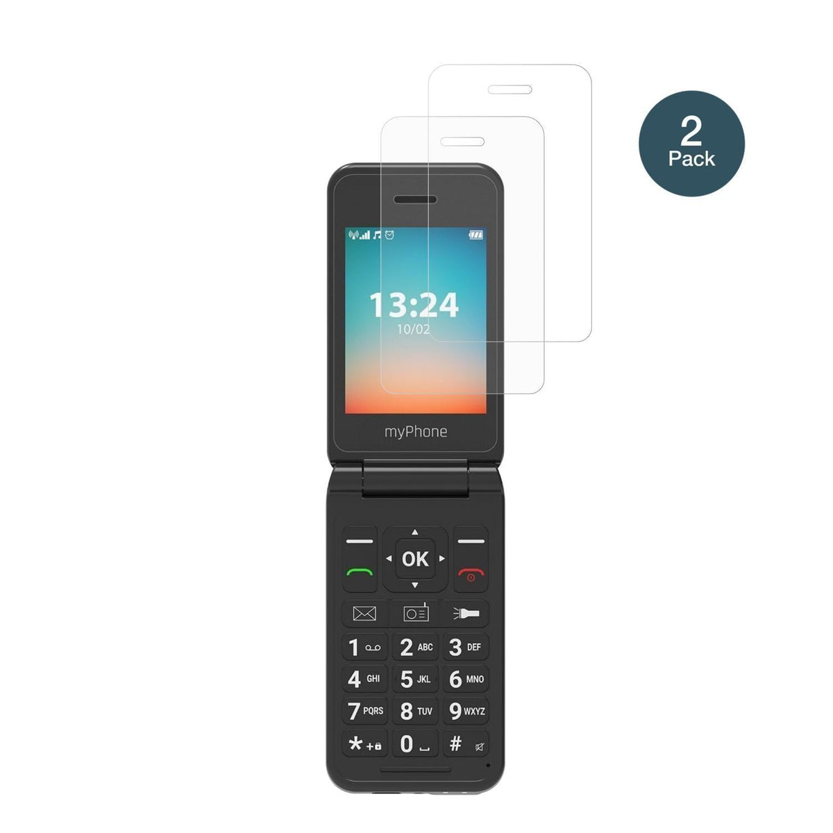 2x 9H Schutzfolie matt für MP myPhone Flip LTE Pan (2)