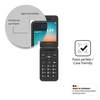 2x 9H Schutzfolie matt für MP myPhone Flip LTE Pan (6)