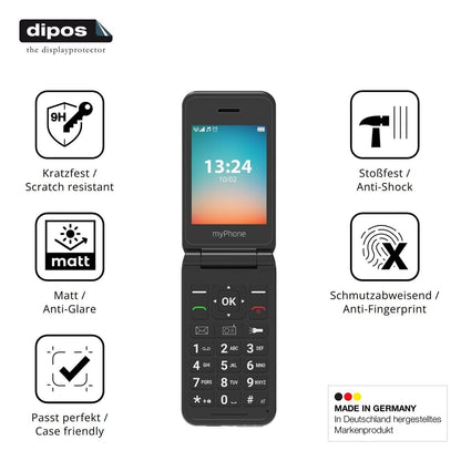 2x 9H Schutzfolie matt für MP myPhone Flip LTE Pan (7)