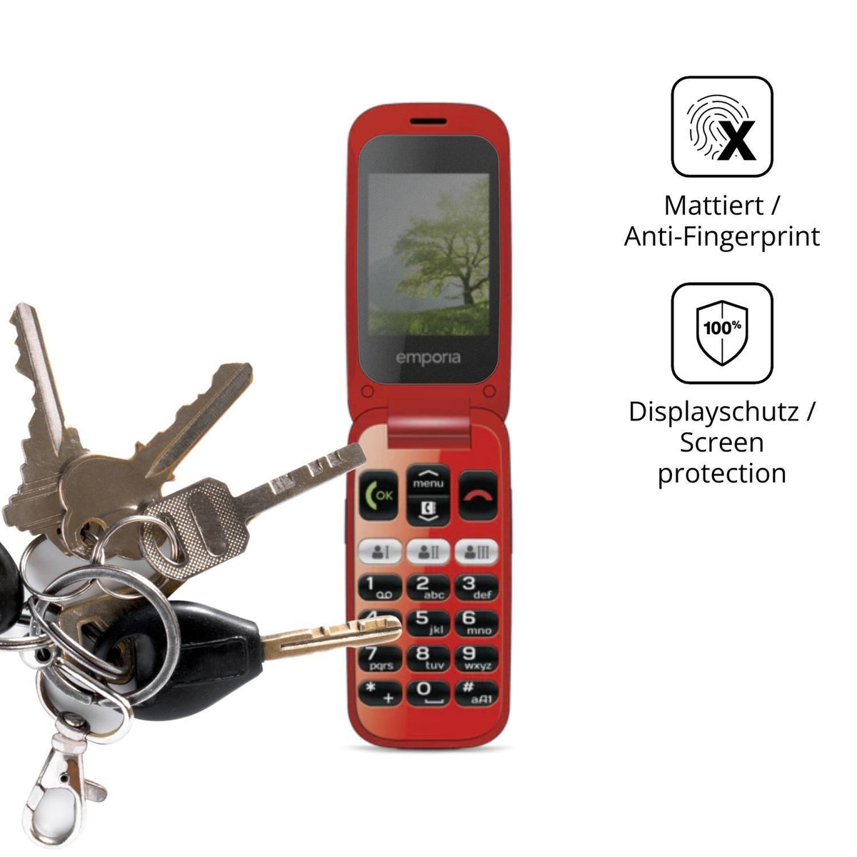 Blickschutzfolie für Emporia One matt Schutzfolie  (3)