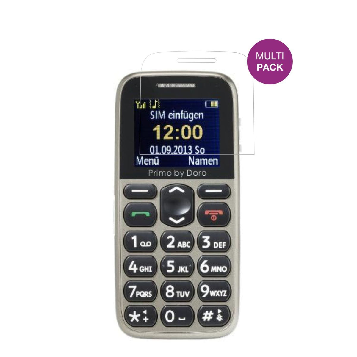 4x Schutzfolie klar für Doro Primo 215 Display-Sch (2)