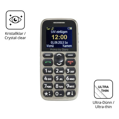4x Schutzfolie klar für Doro Primo 215 Display-Sch (5)