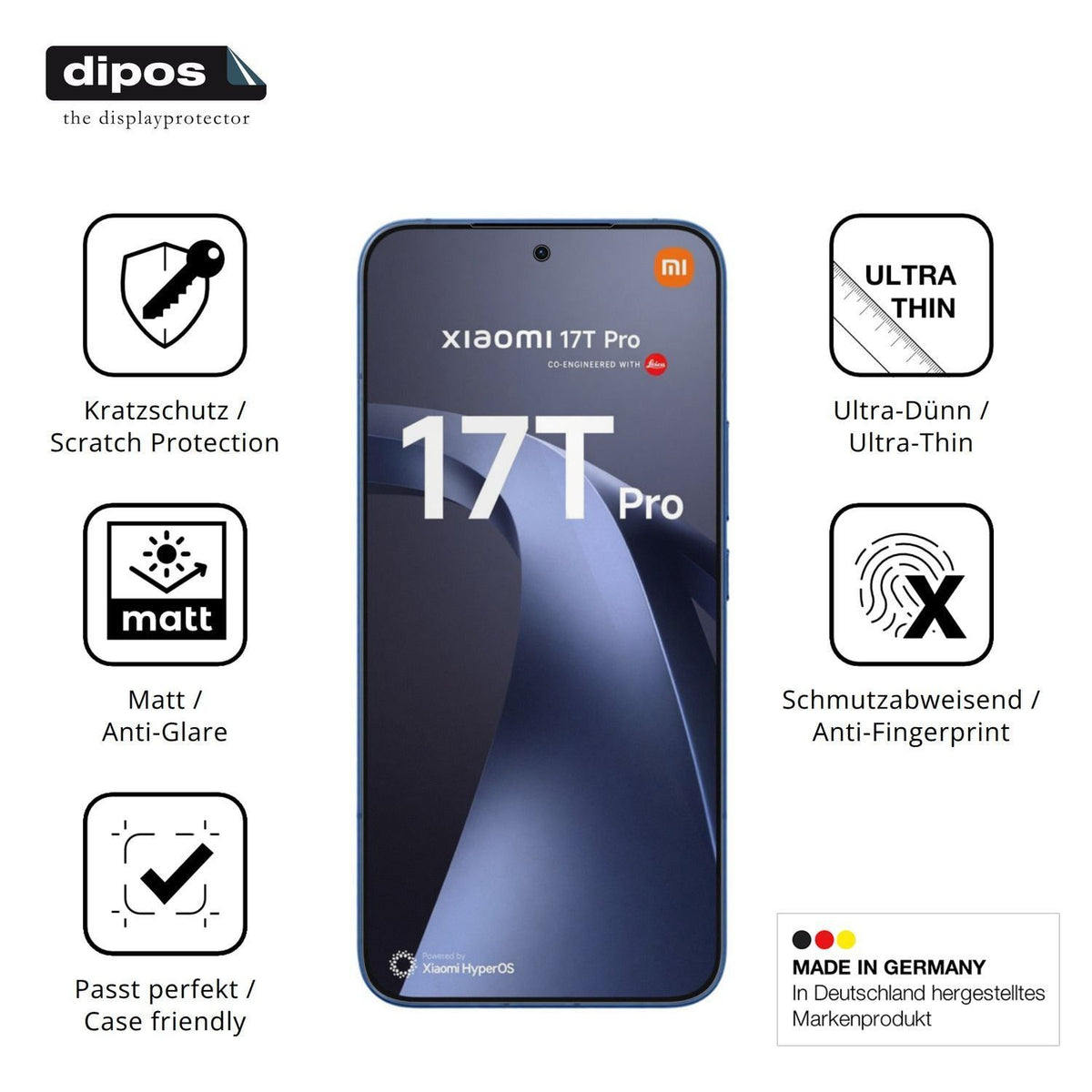 4x Schutzfolie matt für Xiaomi 17T Pro Display-Sch (7)